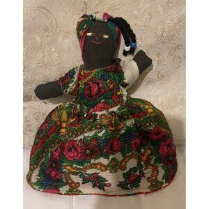 Jamaican Topsy Turvy Doll Ethnic Souvenir Folk Art 9” Handmade 2 in 1